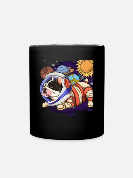 Universe Dogs Cadeau Astronaute Bulldog - Mug uni - noir