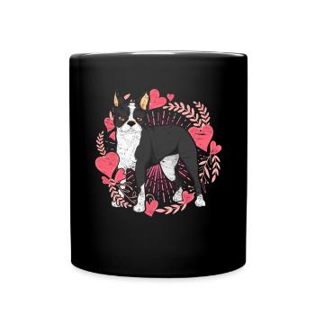 Les chiens adorent Bostie Gift Boston Terrier - Mug uni - noir - Devant