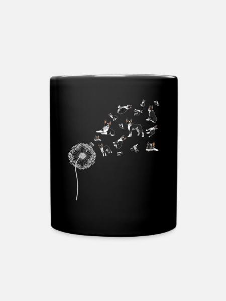 Hunde Bostie Geschenk Pusteblume Boston Terrier - Tasse einfarbig - Schwarz