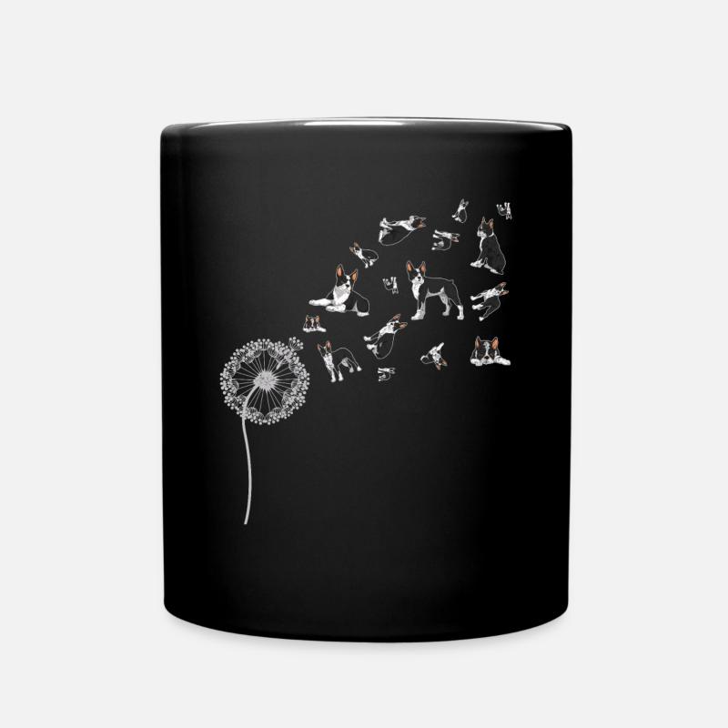 Hunde Bostie Geschenk Pusteblume Boston Terrier - Tasse einfarbig - Schwarz