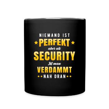 Sicherheitsdienst Türsteher Ordner Security - Tasse einfarbig - Schwarz - Vorne
