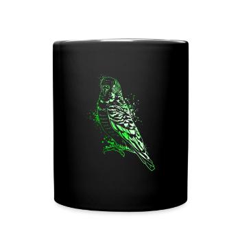 Colorful budgie - Full Colour Mug - black - Front