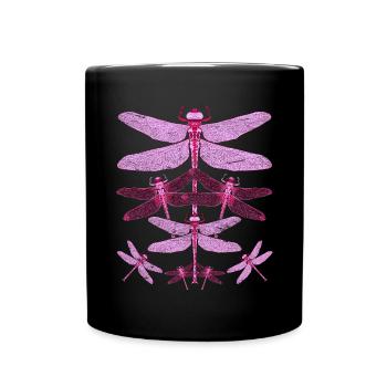 Animal Lover Insect Animal Gift Dragonfly - Full Colour Mug - black - Front