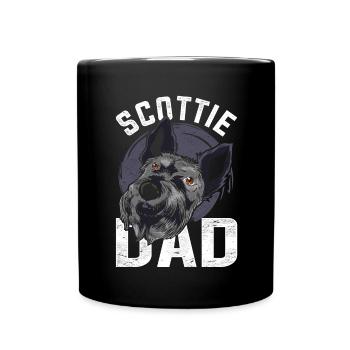 Scottie Papa Father's Day Gift Scottish Terrier - Full Colour Mug - black - Front