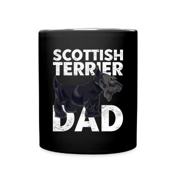 Scottish Terrier Daddy Cadeau de fête des pères Scottie - Mug uni - noir - Devant