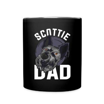Dogs Papa Scottie Father's Day Gift Terrier - Full Colour Mug - black - Front
