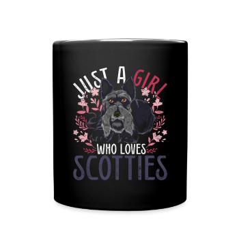 Juste une fille qui aime Scotties Dogs Terrier - Mug uni - noir - Devant