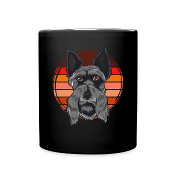 Retro Dogs Scottie Cadeau Scottish Terrier - Mug uni - noir - Devant