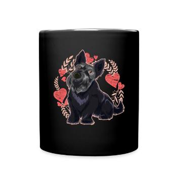 Scottie Heart Dogs Cadeau Scottish Terrier - Mug uni - noir - Devant