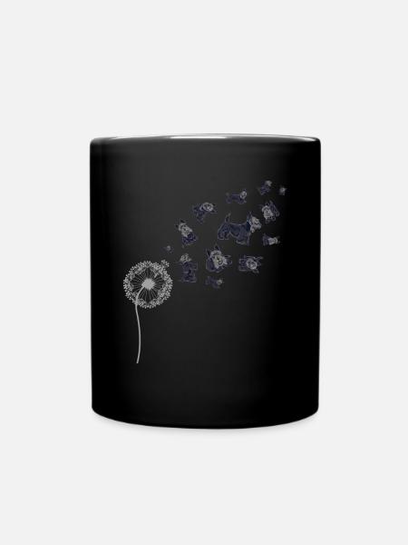 Hundebesitzer Geschenk Pusteblume Scottish Terrier - Tasse einfarbig - Schwarz
