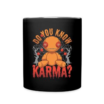 Wiccan sorcellerie Karma cadeau drôle poupée vaudou - Mug uni - noir - Devant