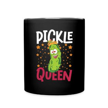 Gherkins Queen Vegetables Women Gift Cucumber - Full Colour Mug - black - Front