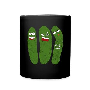Essiggurke Saures Gürkchen Geschenk Lustiges Gurke - Tasse einfarbig - Schwarz - Vorne