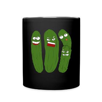 Saure Gurke Essiggurke Geschenk Lustiges Gurke - Tasse einfarbig - Schwarz - Vorne