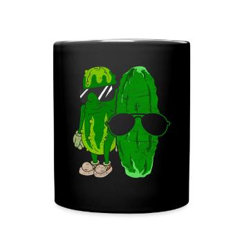 Cool Lunettes de soleil Cornichon Cadeau Sour Concombre - Mug uni - noir - Devant