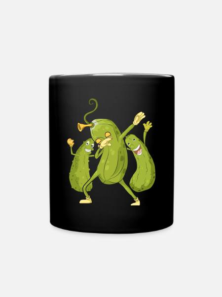 Sour Gherk Cadeau de légumes Dabbing Concombre - Mug uni - noir