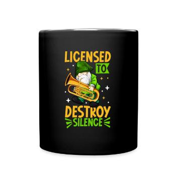 Lizenz zum Krach machen - Euphonium - Tasse einfarbig - Schwarz - Vorne