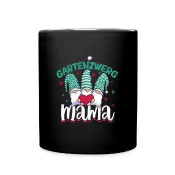 Gartenzwerg Mama - Tasse einfarbig - Schwarz - Vorne