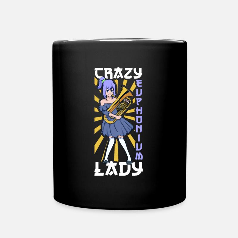 Verrückte Euphonium Lady - Euphonium - Tasse einfarbig - Schwarz