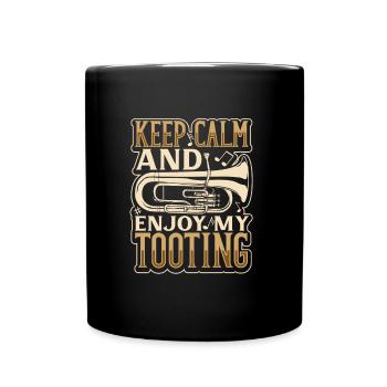Enjoy my tooting - Euphonium - Full Colour Mug - black - Front