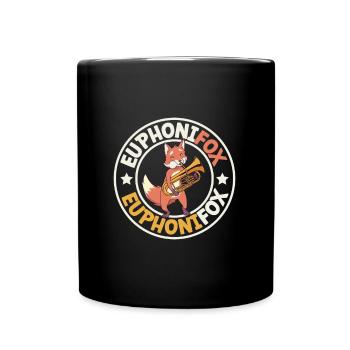 Euphonifox - Fox with euphonium - Full Colour Mug - black - Front