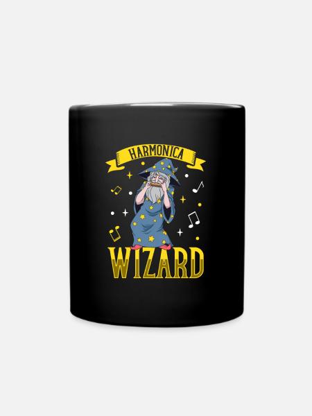 Harmonica Wizard - Mundharmonika - Tasse einfarbig - Schwarz
