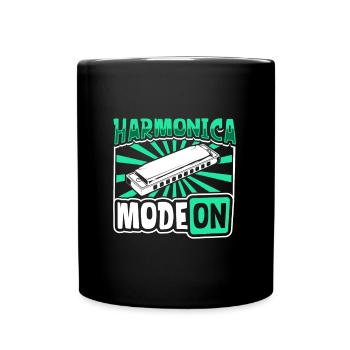 Harmonika Modus An - Mundharmonika - Tasse einfarbig - Schwarz - Vorne