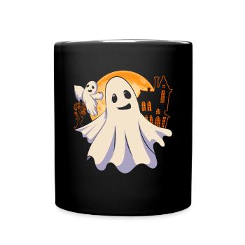 Cute Ghost Halloween Costume Gift Ghost - Full Colour Mug - black - Front