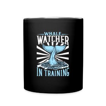 Whale Watcher in Training - Whale Watching - Full Colour Mug - black - Front