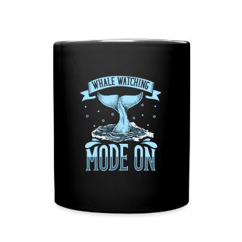 Whale Watching Mode On - Walbeobachtung - Full Colour Mug - black - Front