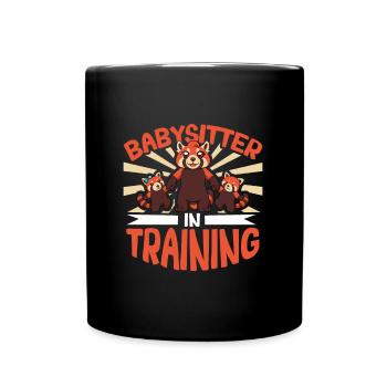 Baby-sitter en formation - Baby-sitter - Mug uni - noir - Devant