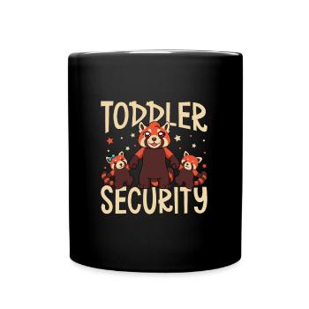 Kleinkind Aufpasser - Babysitter - Tasse einfarbig - Schwarz - Vorne