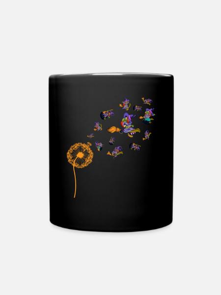 Pusteblume Gruseliges Hexen Geschenk Halloween - Tasse einfarbig - Schwarz