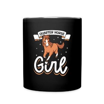 Quarter Horse Girl - Full Colour Mug - black - Front