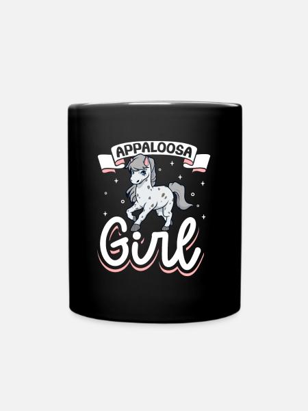 Appaloosa Girl - Tasse einfarbig - Schwarz