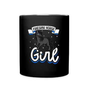 Frisonne Fille - Mug uni - noir - Devant