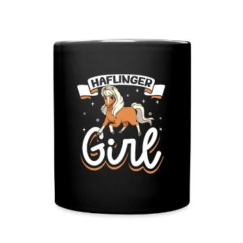 Haflinger Girl - Tasse einfarbig - Schwarz - Vorne