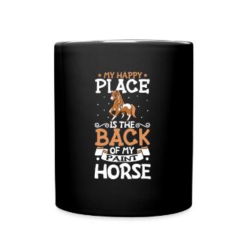 My favorite place - Paint Horse - Full Colour Mug - black - Front