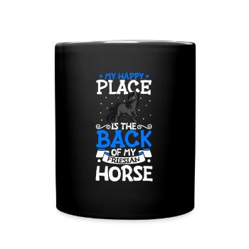 Mein Lieblingsplatz - Friesian - Tasse einfarbig - Schwarz - Vorne
