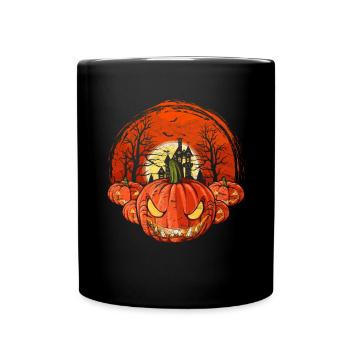 Halloween Costume Cadeau Full Moon Pumpkin - Mug uni - noir - Devant