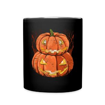 Jack O Lantern Halloween Gift Pumpkin - Full Colour Mug - black - Front