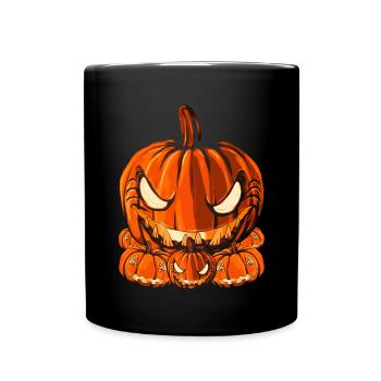 Halloween Gift Jack O Lantern Pumpkin - Full Colour Mug - black - Front