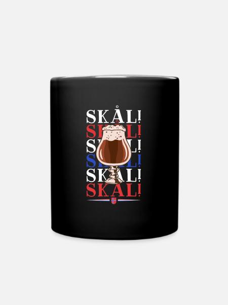Skal - Norwegen Trinkspruch - Tasse einfarbig - Schwarz