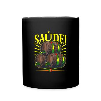 Saúde - Portugal Trinkspruch - Tasse einfarbig - Schwarz - Vorne