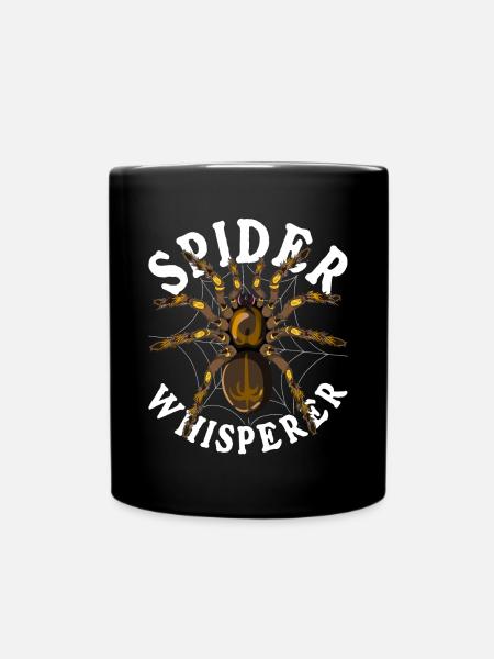 Vogelspinnen Flüsterer Arachnide Geschenk Spinne - Tasse einfarbig - Schwarz