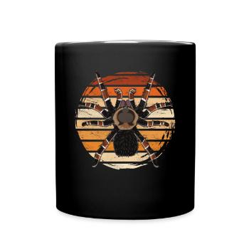 Retro Tarantel Vogelspinne Tier Geschenk Spinne - Tasse einfarbig - Schwarz - Vorne