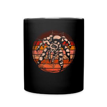 Retro Vogelspinne Arachnide Geschenk Tier Spinne - Tasse einfarbig - Schwarz - Vorne