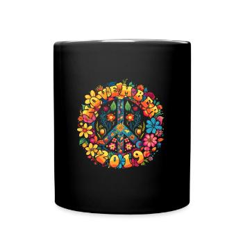 Flower Power Hippie Birthday - Novembre 2019 - Mug uni - noir - Devant