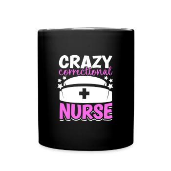 Crazy caregiver in prison - Full Colour Mug - black - Front