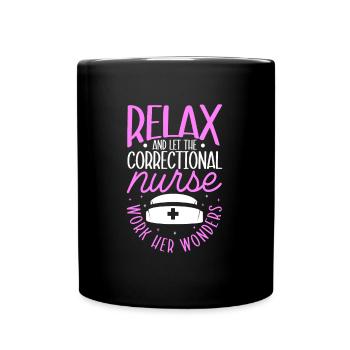 Caregiver in prison - Full Colour Mug - black - Front